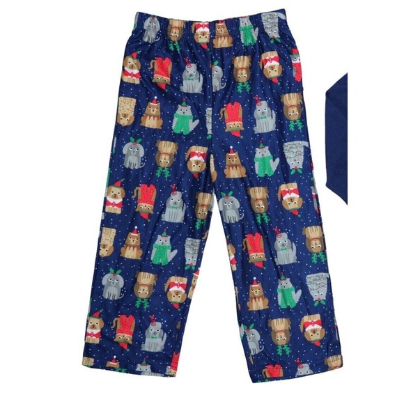 Family PJs Christmas Matching Pajamas Pants + Snoopy Pajama Top Kids Size S 6/7 - Picture 5 of 5